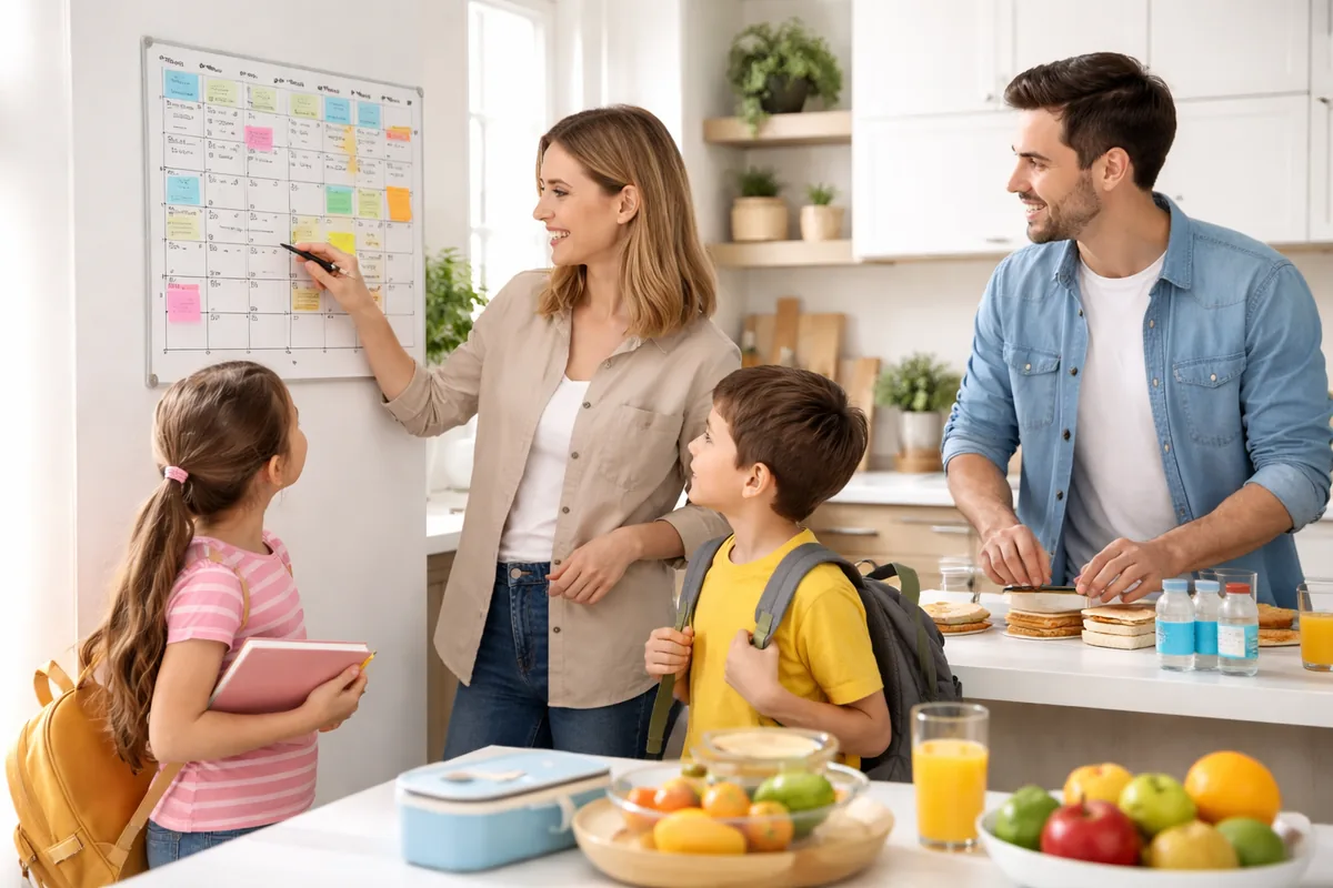 Routine familiale simple pour mieux gérer les journées